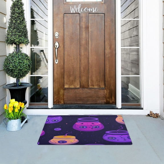 Spooky Eyeballs Outdoor Doormats NonSlip Bath Rugs Absorbent Muddy Dirt Resist Door Mats 32''x20''