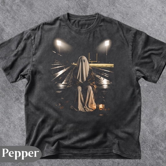 Spooky Game Day Shirt, Football Ghost Tee, Fall Stadium Ghost T-Shirt