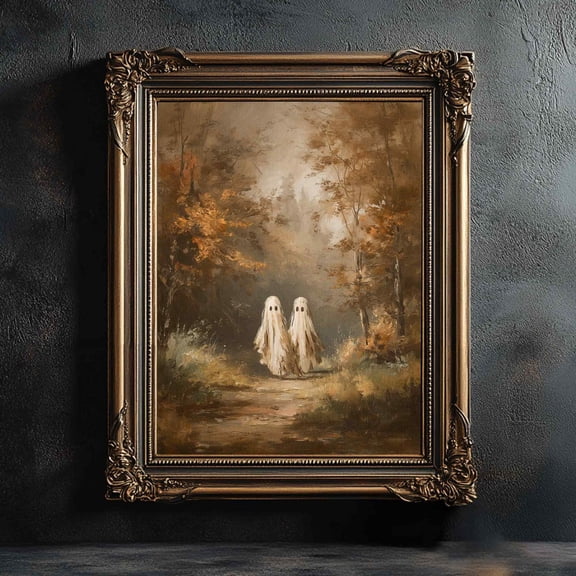 Spooky Ghost Canvas Art Prints Painting Picture Artwork Home Autumn Halloween Decoration No Frame