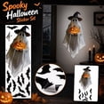 thumbnail image 1 of Spooky Ghost Halloween Wall Stickers, Large Removable Ghost Bat Window Decals, Vintage Oil Painting Style Halloween Door Wall Decor for Fall Party Haunted House Indoor Decorations,A, 1 of 7