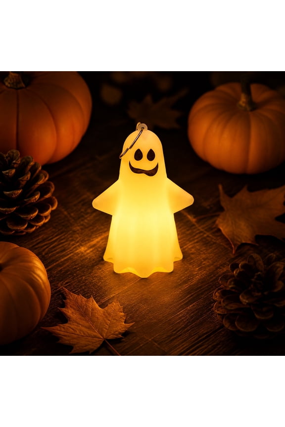 Spooky Ghost Lamp, Halloween LED Night Light Ornament, Detachable Keychain Ghost Light, Mini Desktop Horror Lighting, Cute Festival Lamp for Home Desk, Halloween Party, Indoor Holiday Ornament Use