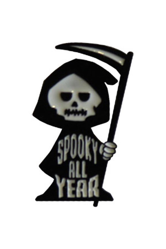 Spooky Ghost - Original Artwork, Metal Lapel Pin - 0.75" X 1.25"