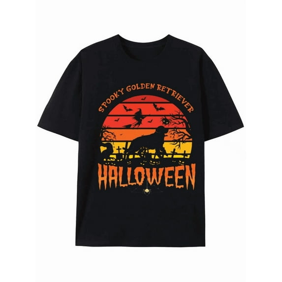 Spooky Golden Retriever Halloween T-shirt