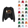 thumbnail image 1 of Spooky Goose Ghost Halloween Sweatshirts for Women 2025 Crewneck Funny Ghost Graphic Sweatshirt Pullover Tops, 1 of 6