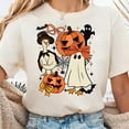 thumbnail image 1 of Spooky Goosey Shirt, Funny Halloween Goose Tee with Ghost and Pumpkin Shirt, Cute Trending Fall Shirt Design for Spooky Season and Goose Lovers, 1 of 5