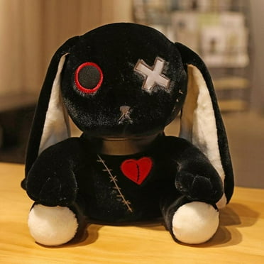 Spooky Goth Plush Crazy Bunny Scrump Plush Bunny Halloween Dreadful Bunny Stuffed Easter Rabbit Animal Pillow Soft Pink Rabbit Huggable Lovely Bunny Plushie Dolls Gifts