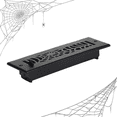 thumbnail image 1 of Spooky Gothic Vent cover 2"x 10" Duct Opening (Overall 3-1/2"x 11-3/4") Spider Web Design Solid Cast Aluminium Register, 1 of 13