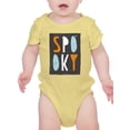 thumbnail image 1 of Spooky. Grunde Style Banner Bodysuit Infant -Image by Shutterstock,  6 Months, 1 of 4