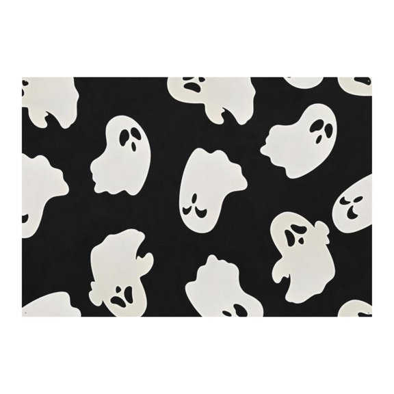 Spooky Halloween Background 7x5ft - Retro Horror with Skull Bat and Spider Web Print