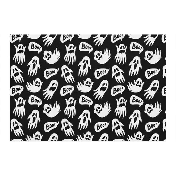 Spooky Halloween Background 7x5ft - Retro Horror with Skull Bat and Spider Web Print