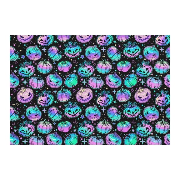 Spooky Halloween Background for Content Creation 7x5ft - Skeleton Skull with Pumpkin Pattern