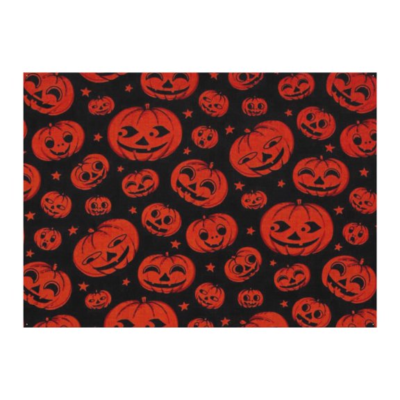 Spooky Halloween Background for Content Creation 8x6ft - Skeleton Skull with Pumpkin Pattern