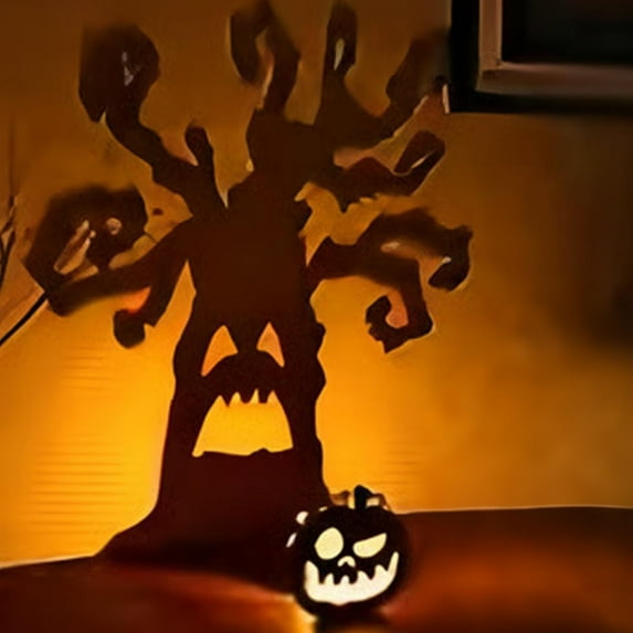 Spooky Halloween Candle Holders Set - Vintage Ghost Tealight Stands That Cast Eerie Shadows, Perfect for Tabletop & Mantel Horror Decorations