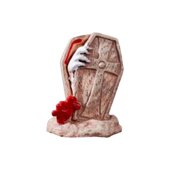 Spooky Halloween Decor 1 Inch Small Resin Figurine, Spooky Graveyard Ghost Hand Tombstone Statue for Home Indoor Desk Mantel Party Display, 1 Pack