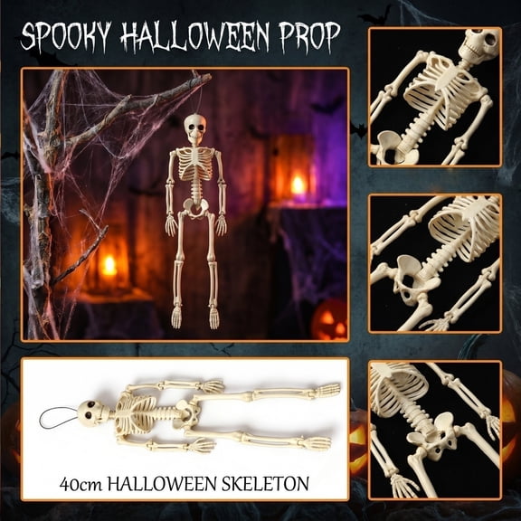 Spooky Halloween Decorations, Hanging Creepy Halloween Decor Skeleton Figurine, Skull and Bone Structure, for Halloween Hanging Decor at Tree Patio Porch, Home Office Themed Party