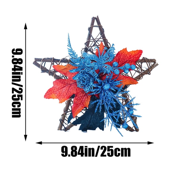 Spooky Halloween Decorations Indoor Thanksgiving Pumpkin Star Wreath Artificial Flower Fall Decor for Home
