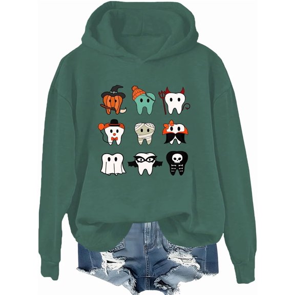 Spooky Halloween Dentist Hoodie Dental Halloween Shirt Dental Hygienist Assistant Sweatshirt