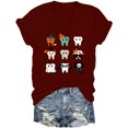 thumbnail image 1 of Spooky Halloween Dentist Shirt Dental Halloween Tshirt Dental Hygienist Assistant V Neck Tops, 1 of 5