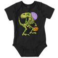 thumbnail image 1 of Spooky Halloween Dinosaur Skeleton Romper Boys or Girls Infant Baby Brisco Brands NB, 1 of 1