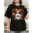 thumbnail image 1 of Spooky Halloween Ghost Tee Autumn Loose Fit T Shirt Pure Graphic Tees Tops Casual Comfort Black S-5XL, 1 of 5