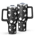 thumbnail image 1 of Spooky Halloween Ghosts Pattern Tumbler with Handle and Lid,40oz Double Wall Vacuum Insulated Tumbler,Cups Gift for Women and Men, 1 of 7