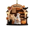thumbnail image 1 of Spooky Halloween Hanging Ornaments, Ghost Theme Home Decor for Holiday Party Display, Festive Tree Decoration Set(H,3.15"), 1 of 2