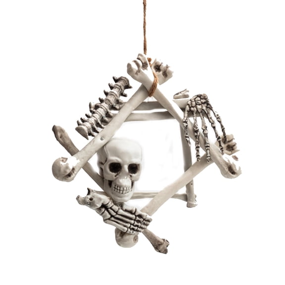 Spooky Halloween Hanging Skeleton Bone Pendant Prop for Indoor Spooky Party Decor Haunted Effect Lightweight and Easy Hanging White