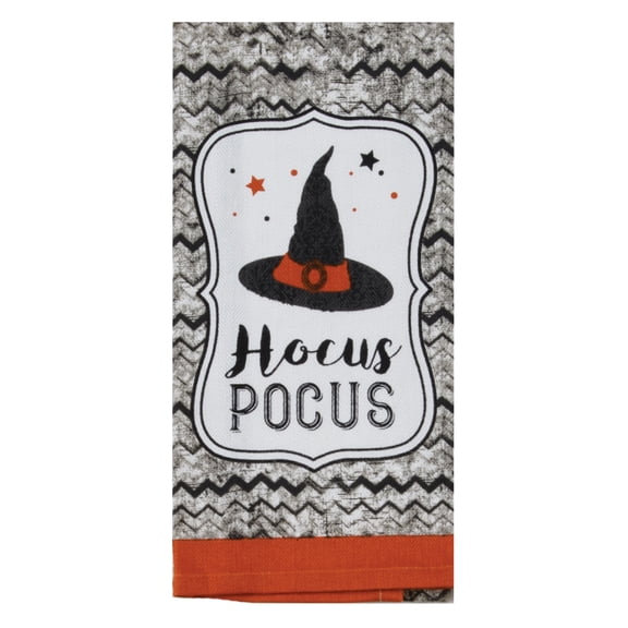 Spooky Halloween Hocus Pocus Witch Hat Kitchen Tea Towel