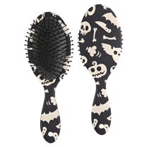 Spooky Halloween Icons Pattern Hair Brush,Girls Detangling Hair Brush,Glide Through Tangles with Ease for Wet & Dry Hair,8.8"X2.8"