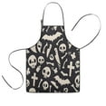 thumbnail image 1 of Spooky Halloween Icons Pattern Kids Aprons for Girls and Boys,Adjustable Neck Strap Toddler Aprons for Kids Cooking Baking,23.6"x19", 1 of 7