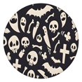 thumbnail image 1 of Spooky Halloween Icons Pattern Round Fitted Tablecloth with Elastic Edge,Dining Table Cover Waterproof,Outdoor Round Tablecloth for Camping,Dining,Indoor and Outdoor, 1 of 7