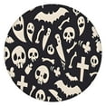 thumbnail image 1 of Black Halloween Spooky Elements Round Fitted Tablecloth with Elastic Edge,Dining Table Cover Waterproof,Outdoor Round Tablecloth for Camping,Dining,Indoor and Outdoor, 1 of 7