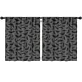 thumbnail image 1 of Spooky Halloween Kitchen Curtains 2 Pack with Retro Witch and Bat Artwork,52x63in long Curtains Set, 1 of 5