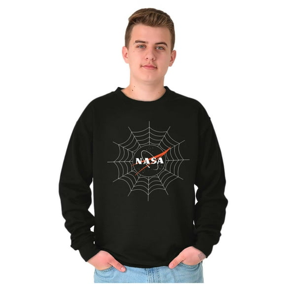 Spooky Halloween NASA Spider Web Unisex Plus Size Sweatshirt Brisco Brands 4X