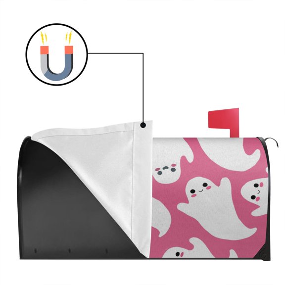 Spooky Halloween Night Magnetic Mailbox Cover with Bat Design 18x21in Magnetic Mailbox Cover