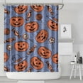 thumbnail image 1 of Spooky Halloween Night Shower Curtain Pumpkin Black Cat Pattern Waterproof Bathroom Drapes,72x84 inch Shower Curtain, 1 of 6