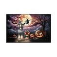 thumbnail image 1 of Spooky Halloween Night Witch Afghan Hound Glowing Pumpkins Indoor Rug Dog Lover Carpet Living Bed Room Sofa Home Decor - 12015, 1 of 5