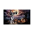 thumbnail image 1 of Spooky Halloween Night Witch Boston Terrier Glowing Pumpkins Doormat Gentleman Dog Lover Gifts Indoor Outdoor Welcome Mat - 12015, 1 of 5