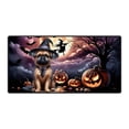 thumbnail image 1 of Spooky Halloween Night Witch Brussels Griffon Glowing Pumpkins Desk Mat Full Keyboard Mouse Pad Griff Dog Lover Large Mousepad - 12015, 1 of 5