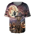 thumbnail image 1 of Spooky Halloween Night Witch Chesapeake Bay Retriever Glowing Pumpkins All Over Print 3D Baseball Shirt Chessie Dog Lover Softball Sport - 12015, 1 of 6
