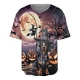 thumbnail image 1 of Spooky Halloween Night Witch Dachshund Glowing Pumpkins All Over Print 3D Baseball Shirt Wiener Dog Lover Gifts Idea Softball Sport - 12015, 1 of 6