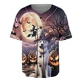 thumbnail image 1 of Spooky Halloween Night Witch Great Pyrenees Glowing Pumpkins All Over Print 3D Baseball Shirt Pyr Dog Lover Softball Sport - 12015, 1 of 6