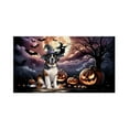 thumbnail image 1 of Spooky Halloween Night Witch Saint Bernard Glowing Pumpkins Doormat St Dog Lover Indoor Outdoor Welcome Mat - 12015, 1 of 5