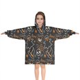 thumbnail image 1 of Spooky Halloween Pattern Blanket Hoodies for Kids 6-13YR Oversize Wearable Blanket Hoodies for Boys Girls Teens, 1 of 7