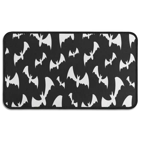 Spooky Halloween Pattern Door Rugs,Washable Non Slip Door Mats Indoor,Decorative Door Mats,Entry Mat Indoor for Entrance,Bedroom,Kitchen,Bathroom,30"x17"