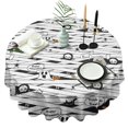 thumbnail image 1 of Spooky Halloween Pattern Round Tablecloth 60"x60",Wrinkle Wipeable Table Cloth for Kitchen Dining Room Picnic Patio Party, 1 of 6