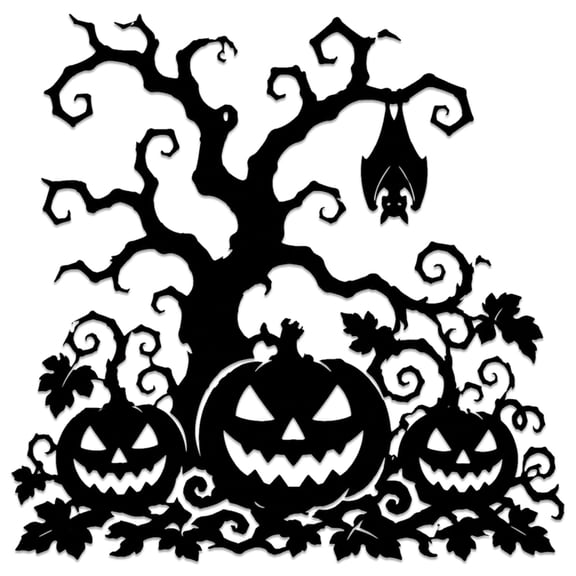 Spooky Halloween Pumpkin Tree Metal Wall Art�� Metal Signs�� Metal Outdoor Decor�� Wall Art Decor�� Funky Gothic Artwork�� Trendy Whimsical Wall Sculpture�� Home Decoration for Living Room Bedroom