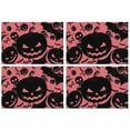 thumbnail image 1 of Spooky Halloween Silhouette Pattern Summer Placemats Table Placemats Set Of 4-Linen Kitchen Washable Placemats Table Mats 11.8"x17.7" Non-Slip Heat Resistant, 1 of 6