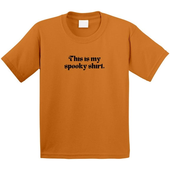 Spooky Halloween T-Shirt - This is my Spooky Shirt - Orange/Black - Youth