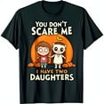 thumbnail image 1 of Spooky Halloween T-Shirt for Parents of Two Daughters Fun & Colorful Design, 1 of 5